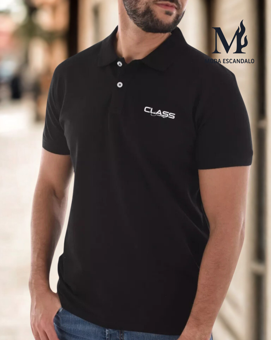 Polo manga corta Cavalli Class Negra