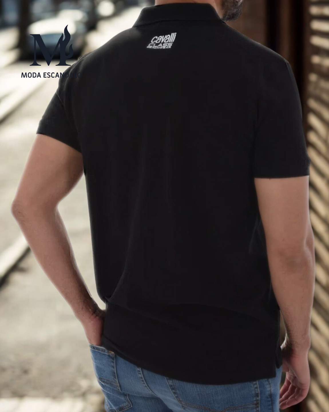 Polo manga corta Cavalli Class Negra