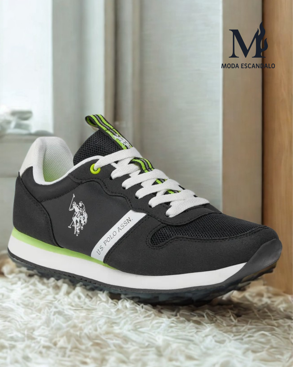 Zapatillas deportivas negras Ralph Lauren