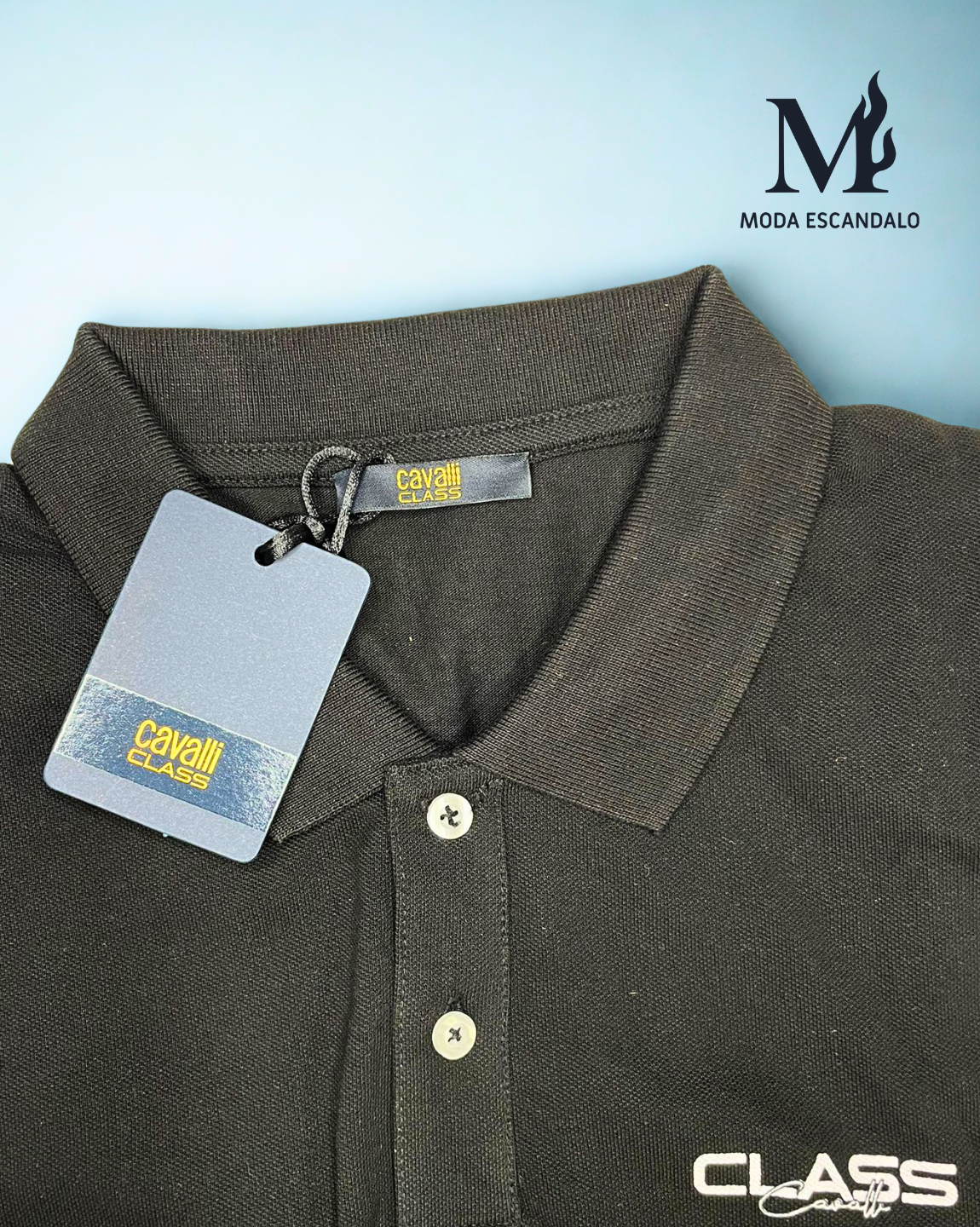Polo manga corta Cavalli Class Negra