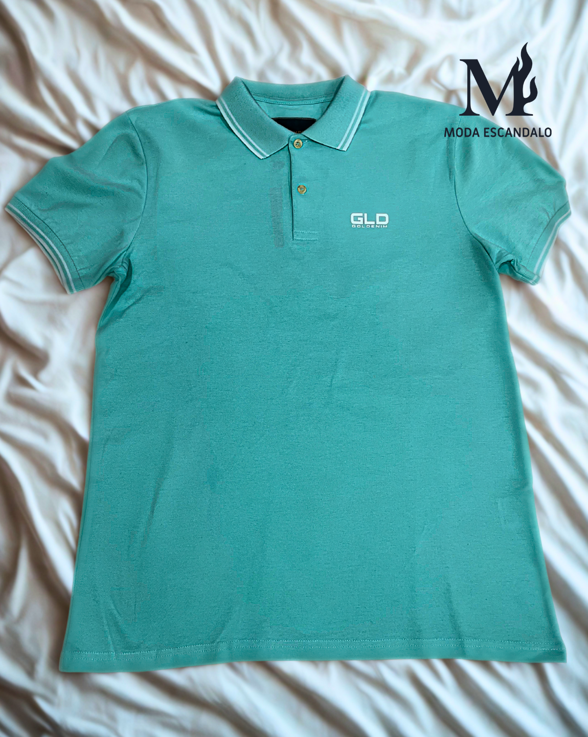 Polo Goldenim Turquesa